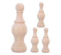 GALPADA 4pcs Fleurons Non Peints en Bois pour Décoration Maison, Installation Facile, Design Simple, pour Projets DIY et Meubles en Bois