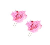 GALPADA 4pièces Épingles à Cheveux Fleur Roses Hawaii Épingle Cheveux Femme Fête Fille Motif Rose Fleur