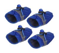 GALPADA 4pièces Imperméables pour Chiens Petits à Moyens Protection Antidérapante des Pattes Bleu Chaussure De Sport Extérieure Confortable