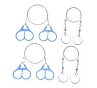 GALPADA 4pièces Scie Fil de Survie Acier Inoxydable Scie de Poche pour Camping et Équipement de Survie Outil de Coupe Multifonctionnel pour Activités de Plein Air