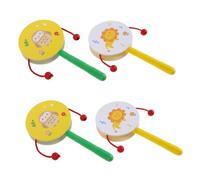 GALPADA 4pièces Tambours Bois Forme de Singe Instruments de Percussion pour Garçon Fille Hochet Portable Éveil Musical pour Bébés