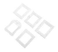 GALPADA 5 Cadres Photo Vintage en Résine Blanche, 5 Pièces, Design Solide et Structure Rationnelle, Accessoires Photo Uniques pour Décoration Intérieure et Photobooth Plusieurs styles