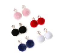 GALPADA 5 paires Boucles Oreilles Pompon pour Femmes Oreilles Douce Bijoux Féminins Style Aléatoire Parfaits pour Toutes Tenues