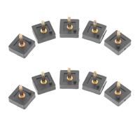 GALPADA 5 Paires Capuchons de Réparation Talons Carrés pour Chaussures à Talons Hauts en Pvc Conseils pour Réparer et Fins Ajustement Sécurisé Noir