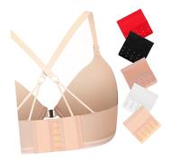 GALPADA 5 pièces Agrafes Élastiques pour Soutien Crochets Réglables Polyester Blanc Rouge Noir Chair Accessoires Confortables pour Femmes