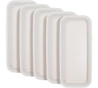 GALPADA 5 Pièces Bac à Eau rectangulaire bacs à Pots pour Plantes Oasis Soucoupe de Plantes rectangulaires Long Entre Porte Vetement Plateaux d'arrosage bacs à Plantes rectangulaires Beige