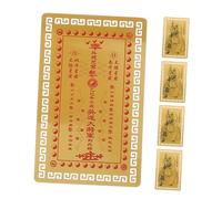 GALPADA 5 Pièces Carte Amulette Tai Sui Alliage Aluminium-magnésium Décoration Feng Shui Traditionnelle pour Maison et Voiture Protection Richesse Compacte et Légère à Emporter