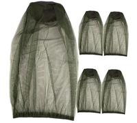 GALPADA 5 pièces Chapeau Moustiquaire pour Apiculteur avec Large Bord Ventilé et Protection Du Cou Accessoire Portable Adapté Au Jardinage et Au Camping Ajustable Lot de Vert