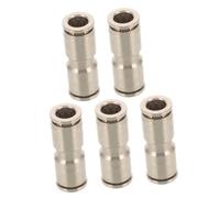 GALPADA 5 pièces Connecteur Cuivre Nickelé Push In Raccord Rapide pour Tuyau Air Installation sans Outil Résistance Élevée pour Projets Industriels Pneumatiques