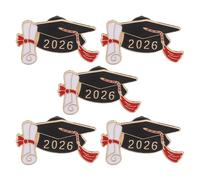 GALPADA 5 Pièces Épingle de Graduation en Alliage de Zinc 2026 pour Foulards et Chapeaux, Souvenir Précieux Saison des Remises de Diplômes aux Fêtes et Cérémonies
