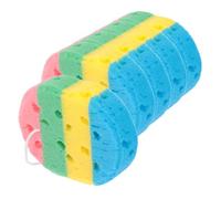 GALPADA 5 pièces Éponge de Bain Exfoliante Colorée Mousse Douce et Nettoyante Éponge Antibactérienne avec Lanière Nettoyage et Séchage Rapide