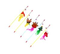 GALPADA 5 pièces Jouets pour Plume avec Cloches de Noël Bâtons de Flirt Interactifs pour Accessoires Amusants pour Actifs et