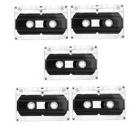 GALPADA 5 Pièces Lot de Cassettes Audio Vierges Double Face Cassettes Audio Enregistrables pour Parole Musique Boîtier Plastique