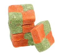 GALPADA 5 pièces Pet Chew Toys Natural Double Grass Molar Cakes for Rabbits Guinea Pigs Chinchillas Healthy Teeth Snacks