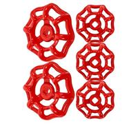 GALPADA 5 Pièces Poignée de Vanne Métallique Rouge en Fer Volant de Vanne Poignée de Robinet de Remplacement pour 1/2 Accessoire de Plomberie