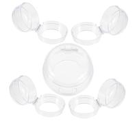 GALPADA 5 pièces Protections Boutons Gaz Cuisinière pour Sécurité Garçon Fille Couvre Boutons Plastique pour Éviter Allumage Accidentel Protège Gazinière Manipulation Design Discret et