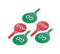 GALPADA 5 Pièces Set de Panneaux Signalisation Stop Rouge Vert pour Enseignement Sécurité Routière Garçon Fille Portable et Ludique