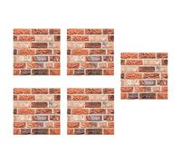GALPADA 5 pièces Stickers Muraux Brique Autocollants Étanches pour Salon et Cuisine Décoration Vintage DIY Lot de Adapté Aux Surfaces Lisses et Propres
