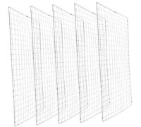 GALPADA 5 pièces Tapis de Grill Réutilisable Maille Métallique pour Barbecue Extérieur Compatible avec Grill Gaz et Électrique Antiadhésif et à Haute Température