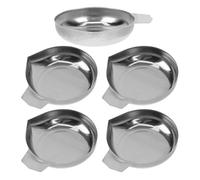 GALPADA 5 Plateaux de Pesée et Poignée Pratique en Acier Inoxydable Argenté Design Bec Verseur Incurvé pour Balance Électronique la Cuisine et Petits Objets