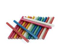 GALPADA 50 Bâtons de Colle Chaude Pailletée en Eva, 50 Pièces, Flexibles et Faciles à Utiliser pour Bricolage et Artisanat sur Bois et Tissu