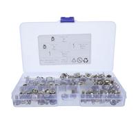 GALPADA 50 Ensembles Jeu D'écrous Cage M5x16mm en Acier au Carbone Argenté Vis pour Armoires Serveurs, Stabilité Renforcée et Précision pour Montage Rack Réseau