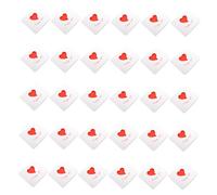 GALPADA 50 pièces Cartes de Festival Rouge Cœur Cartes de Ajourées Épaisses pour Messages Manuscrits et Bénédictions Design Chic