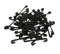GALPADA 50 pièces Clips de Jardin Noirs Attaches Vignes Auto-bloquantes Plastique Résistant Fixation pour Plantes et Légumes Réutilisables et Faciles à Ajuster