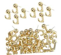 GALPADA 50 pièces Crochets Muraux Métal Robustes pour Suspendre Tableaux Punaises Tentures Murales Légères Dorées pour Photos Cartes et Notes à Domicile ou Au Bureau