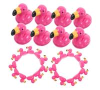 GALPADA 50 pièces Figurines Résine Réalistes Miniatures Décoratives pour Maison de Poupée Jardin DIY Accessoires Animaux Small Flamingo Figurines