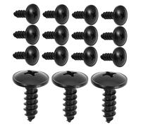 GALPADA 50 pièces Vis Auto Taraudeuses Noires Compatibles Garde Boue et Capot Fixation Anticorrosion pour Voiture Kit de Visserie Stable et Résistante