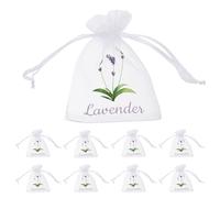 GALPADA 50 Sachets en Tissu Blanc Cordon de Serrage pour Rangement Polyvalent, Sachets Vides pour Lavande, Épices et Fleurs Séchées Placard, Lot de 50 Pièces