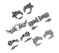GALPADA 5paires Autocollants Eye Liner Dentelle Noire Stickers De Maquillage Temporaire Pour Mascarade Cosplay Et Festivals Accessoires Maquillage Visage