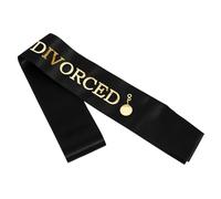 GALPADA 5pcs Ceintures de Fête en Tissu Noir pour Divorce, Confortables et Élégantes, Présents pour Femmes Célibataires et Enterrements de Vie de Jeune Fille