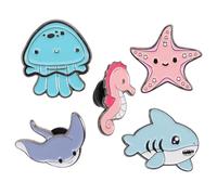 GALPADA 5pcs Épingles de Col Animaux Marins en Alliage, Décoratives et Polyvalentes, Style Dessin Animé Adorable pour Écharpes et Célébrations