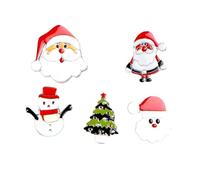 GALPADA 5pièces Broche de Noël Lot de Broches à Motifs de Dessins Animés Thème de Noël Broche de Poitrine Décorative pour Fêtes Style Aléatoire