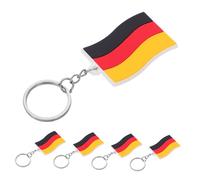 GALPADA 5pièces Lot De Porte-clés Drapeau Allemand Caoutchouc Souple Pour Clés De Voiture Bijoux Décoratifs Accessoires Pour Sacs à Dos