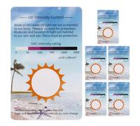 GALPADA 6 Cartes de Test UV Portables en Pvc pour Reptiles, Indicateurs UV Faciles à Utiliser, Pack de 6 pour Animaux de Compagnie en Voyage