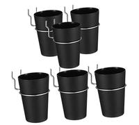 GALPADA 6 ensembles Pegboard Cups With Hooks Organizer For Workshop Garage Workbench Iron Abs Storage Accessories