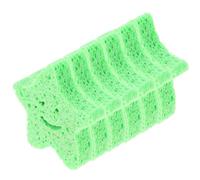 GALPADA 6 Éponges de Bain Exfoliantes D'étoile pour Garçon et Filles, en Éponge Verte, Séchage Rapide, pour Séjours à L'hôtel et Camping