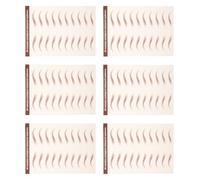 GALPADA 6 Feuilles d’Autocollants pour Sourcils Imperméables Transfert Réaliste Effet Naturel Couleur Marron Maquillage Temporaire Facile à Appliquer pour Femmes Look Professionnel