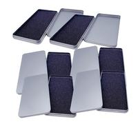 GALPADA 6 pièces Boîte de Rangement Métallique avec Couvercle pour Protection Smartphone Lot de Conteneur Portable et Multifonctionnel pour Étuis et Écrans Verre Argenté