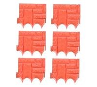 GALPADA 6 pièces Bordure de Jardin Plastique Rouge Emulation Clôture Décorative Emboîtable pour Massifs Pelouses et Installation Facile sans Creusage