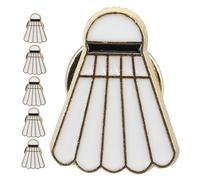 GALPADA 6 Pièces Broche De Badminton Épinglette De Dessin Animé Broche De Manteau Insigne De Badminton De Dessin Animé Épinglette De Sac à Broche Rugby Alliage De Zinc Blanche
