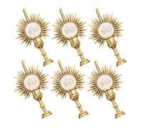 GALPADA 6 Pièces Broche Religieuse Croix pour Première Communion, Alliage | Design Élégant, Artisanat Artistique, Résiste à Décoloration, Compacte, pour Tenue Décontractée et Cérémonies Familiales