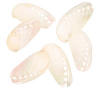 GALPADA 6 Pièces Coquilles D'ormeau Naturelles Beige 4 à 6cm Décoration de Mariage Style Plage Accessoires Artisanat Coquillage pour Décorations Marines
