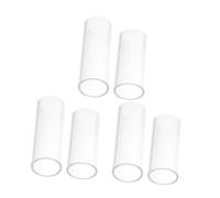 GALPADA 6 Pièces Guitar Slide Verre Transparent pour Guitare et Électrique Anneaux Glisseurs Confortables pour Blues Jazz et Country Adaptés à Accessoires Portables pour Musiciens