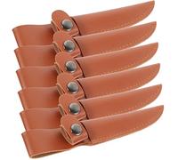 GALPADA 6 pièces Housse de Protection Cuir PU pour Couteaux pour Camping et Cuisine Protège Lames Réutilisables Sécurisés et