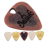GALPADA 6 pièces Médiators de Guitare Alliage Métallique Plectres Universels Durables pour Guitare Électrique et Basse Couleurs Aléatoires Couleur Aléatoire Couleur Aléatoire