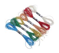 GALPADA 6 Pièces Metallic Embroidery Floss Set Polyester Cross Stitch Threads For Friendship Bracelets And DIY Needlework Crafting